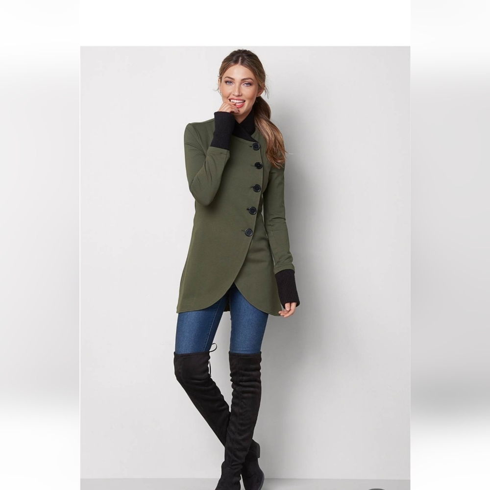 Venus asymmetrical sweater jacket
